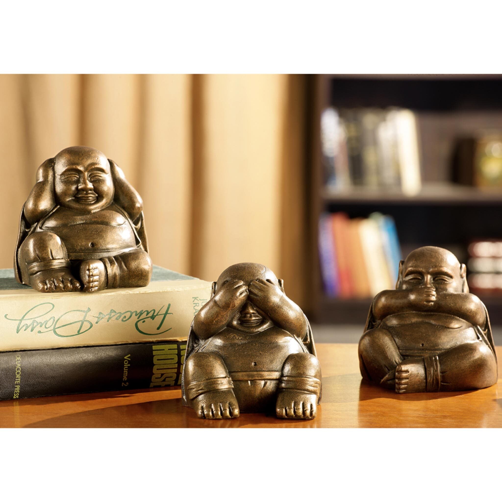 Wise Buddha Minimals Mini Figurines, Set of 3