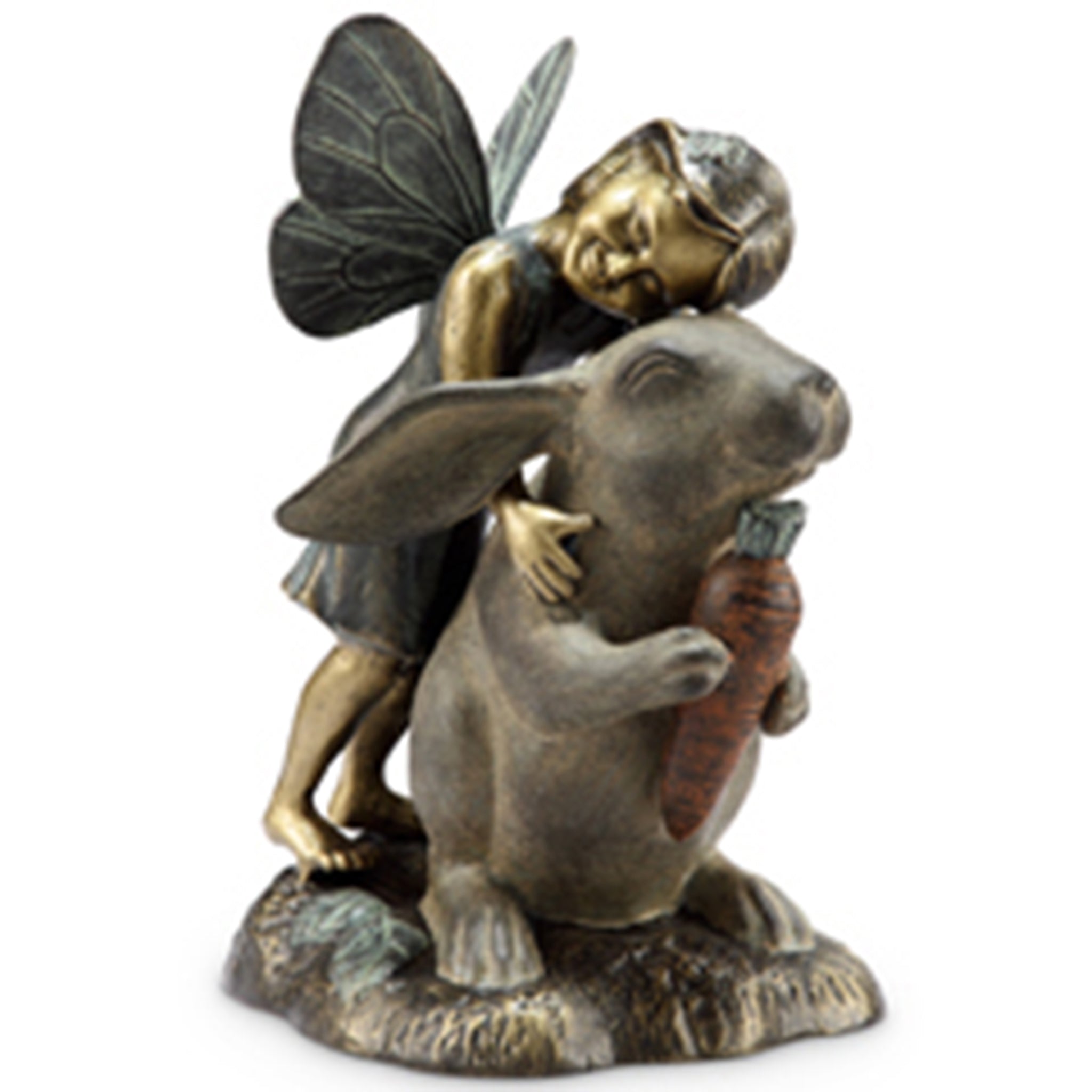 Happiness Garden Sculpture - Fairy and Rabbit #2