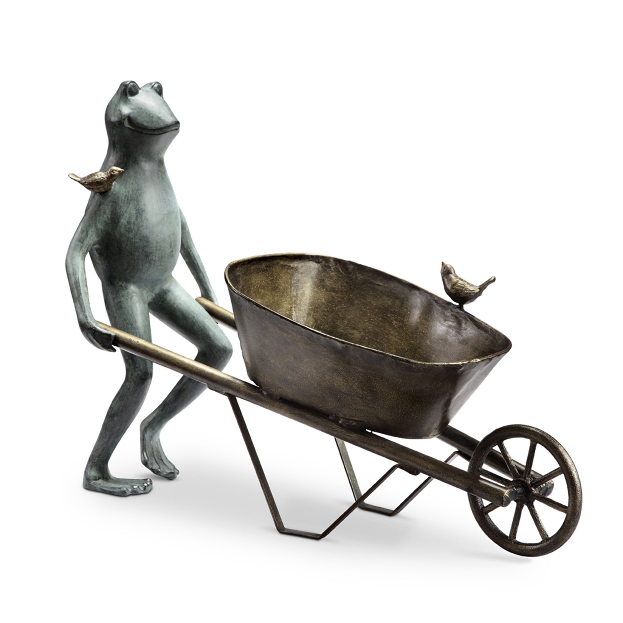 Frog and Bird Plant Holder