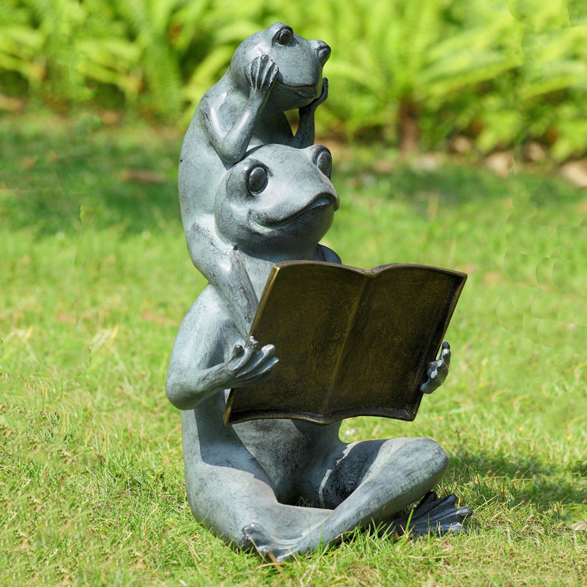 Eager Readers Frog Garden Sculpture #2