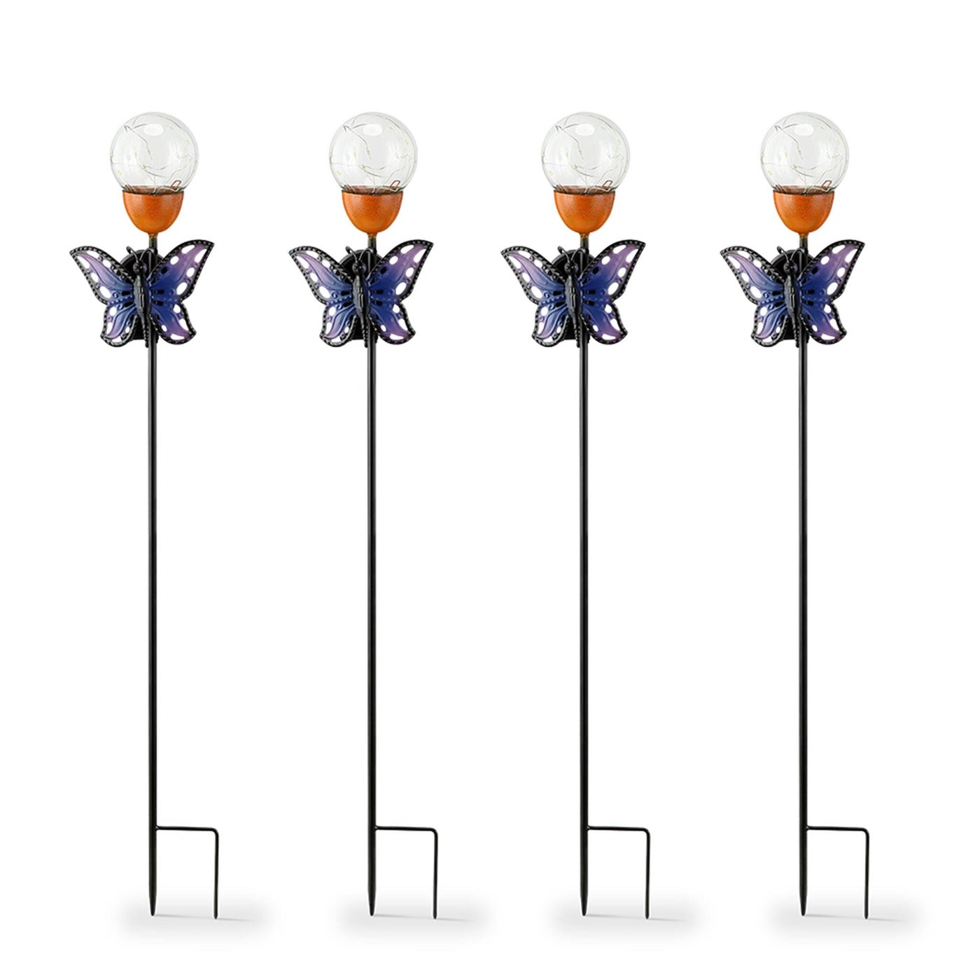 Butterfly LED Light Garden Stakes, Set of 4 #2