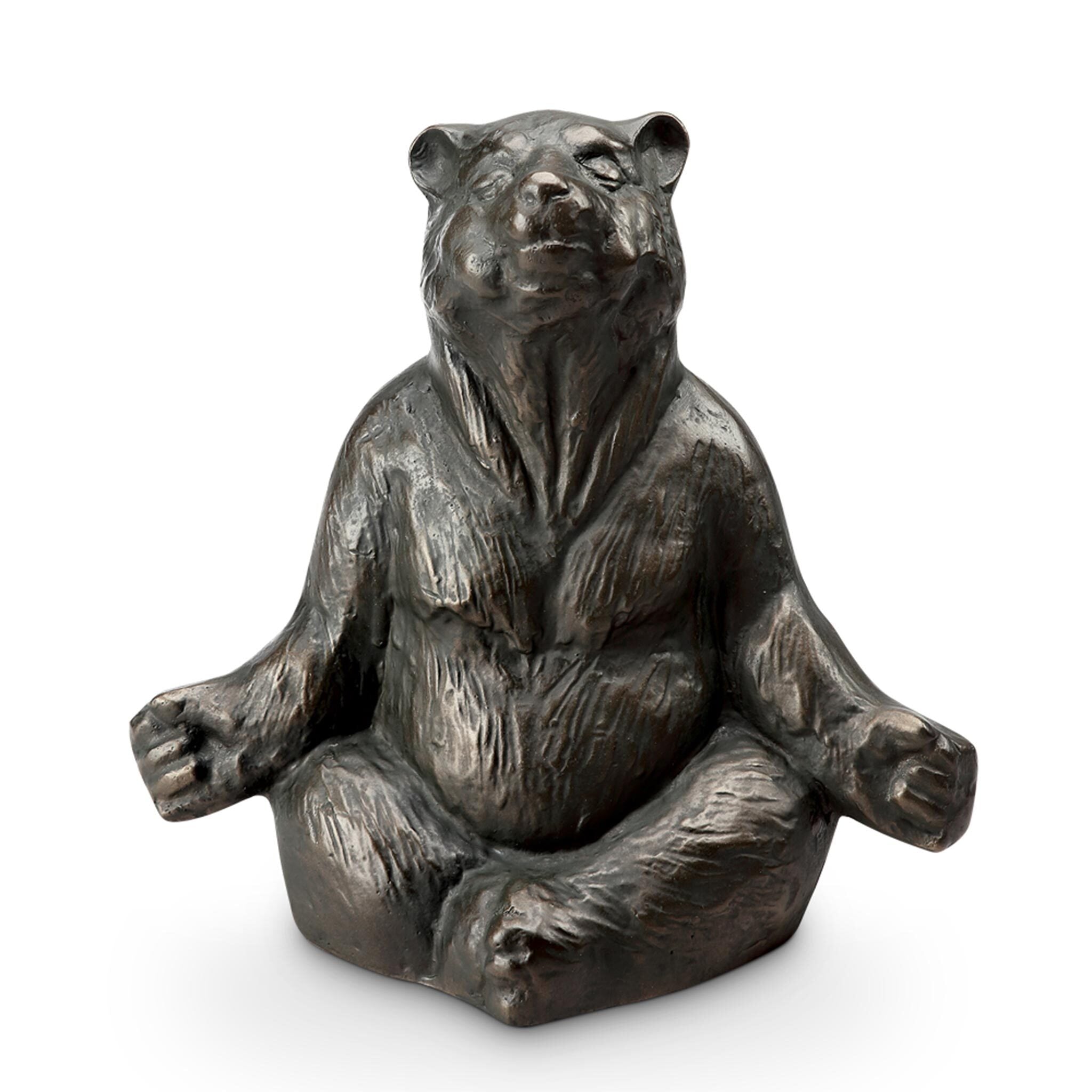 Contented Yoga Bear Garden Sculpture #2