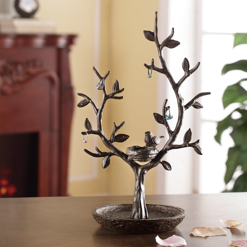 Bird and Twig Jewelry Tree and Nest Stand