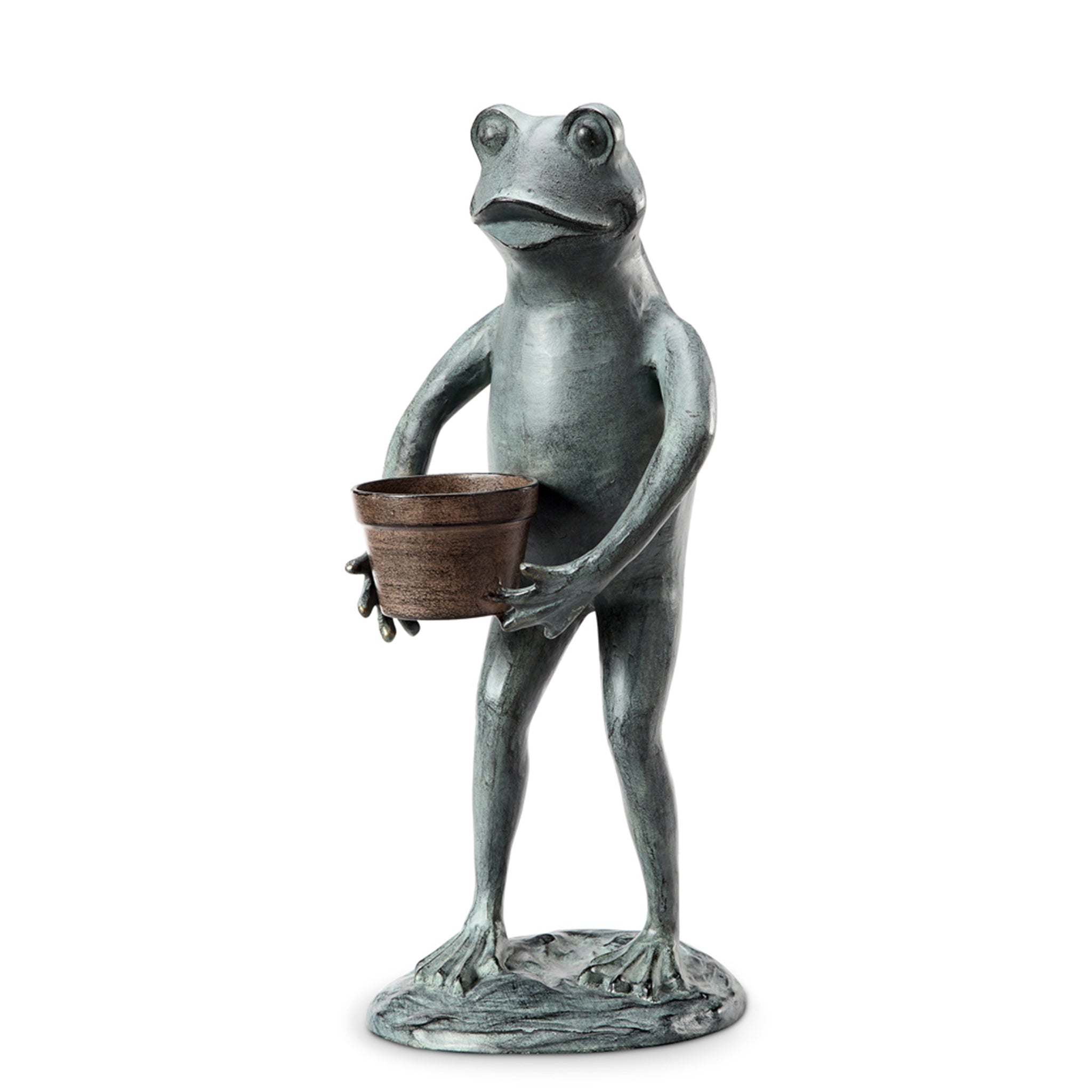 Helpful Garden Frog Sculpture