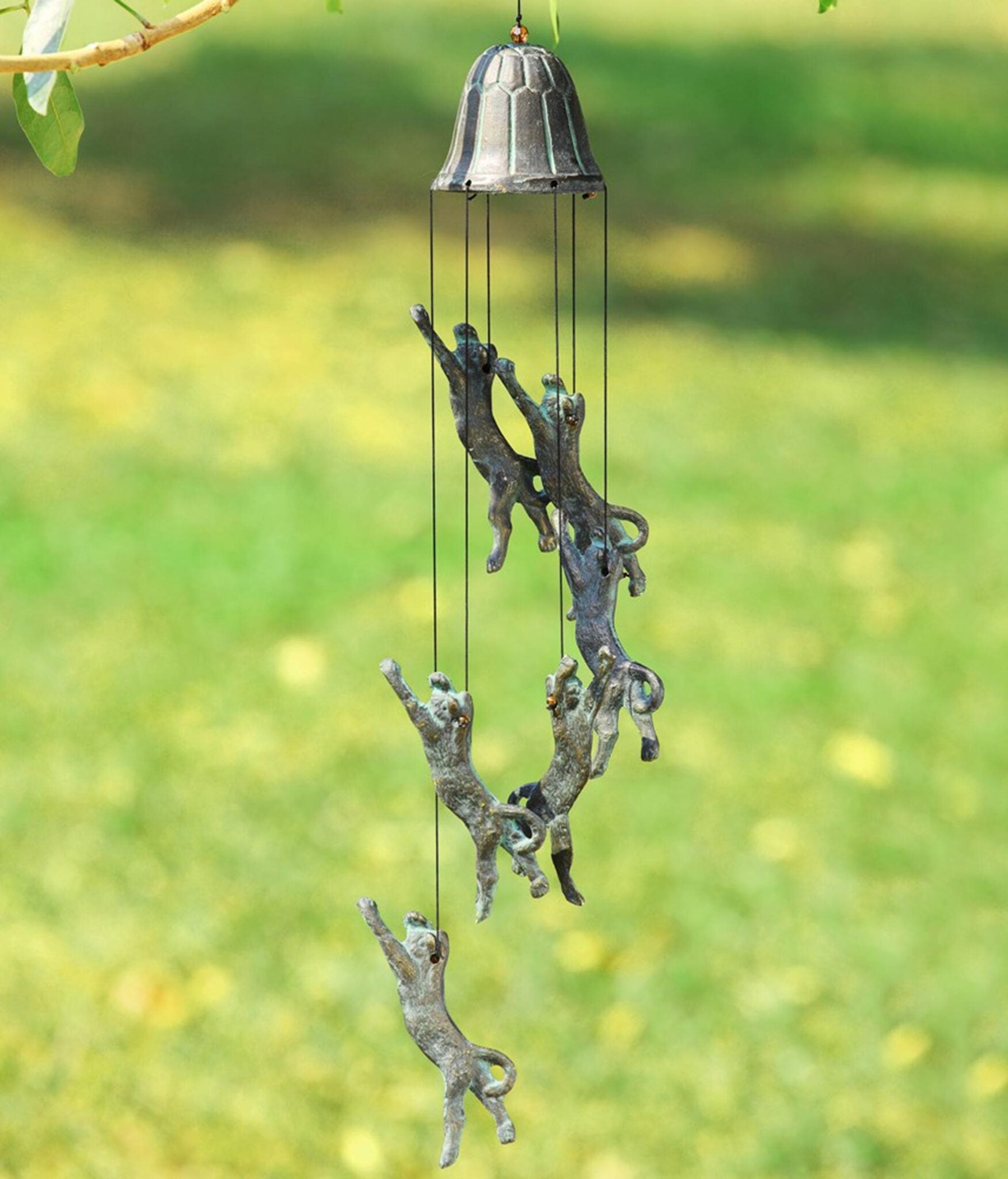 Pouncing Cat Wind Chime