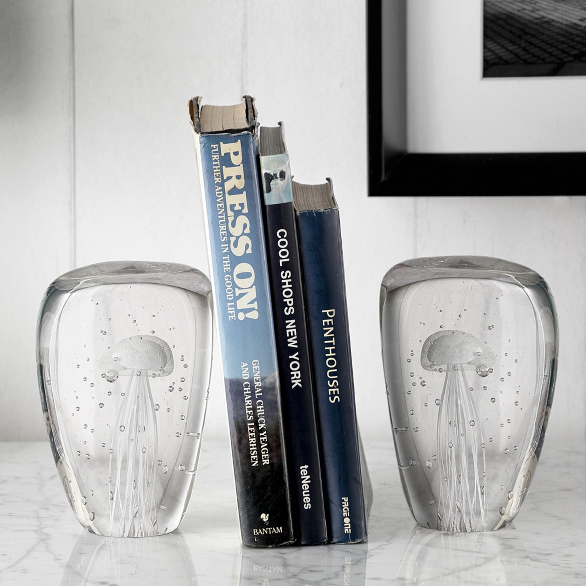 Jellyfish Wedge Bookends (Glow in the Dark)