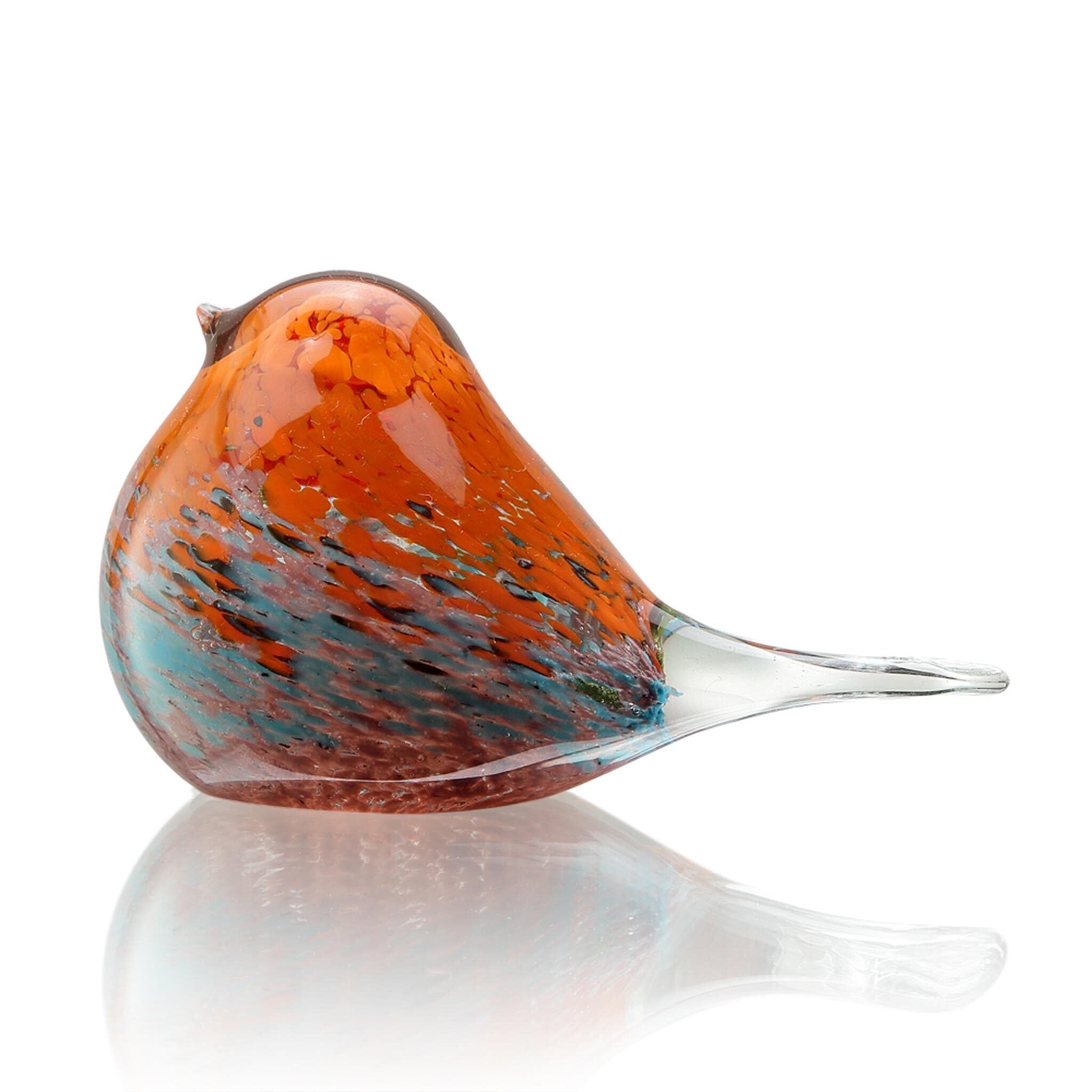 Art Glass Orange Bird