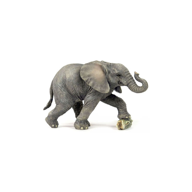 Baby Elephant Rolling Rock Statue