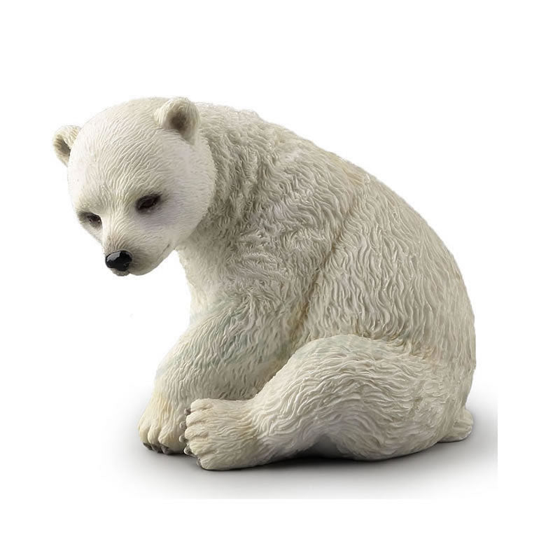 Polar Bear Cub Sitting Figurine #1