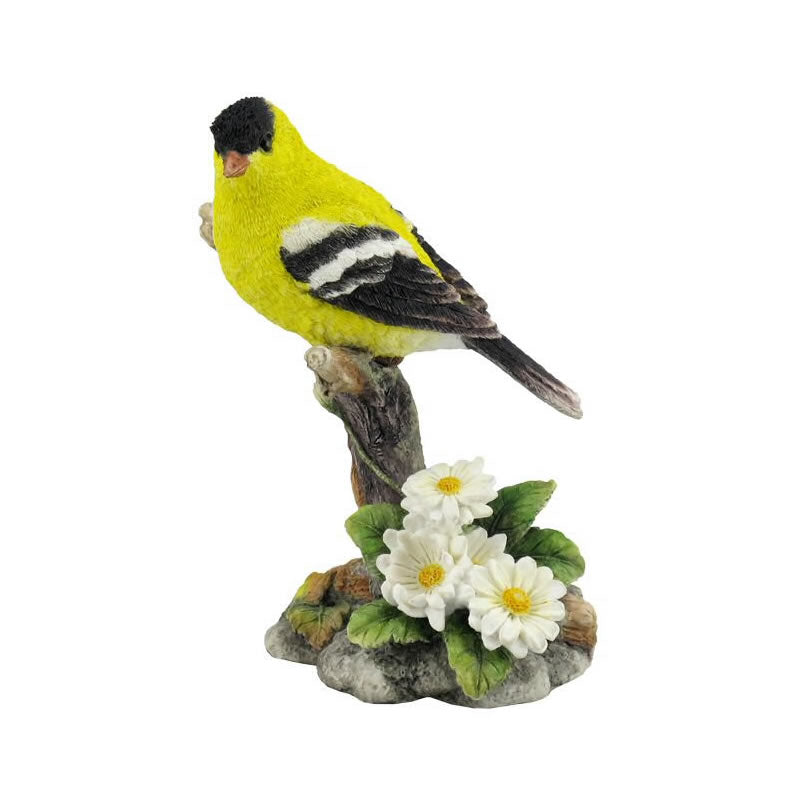 Goldfinch with Flowers Figurine