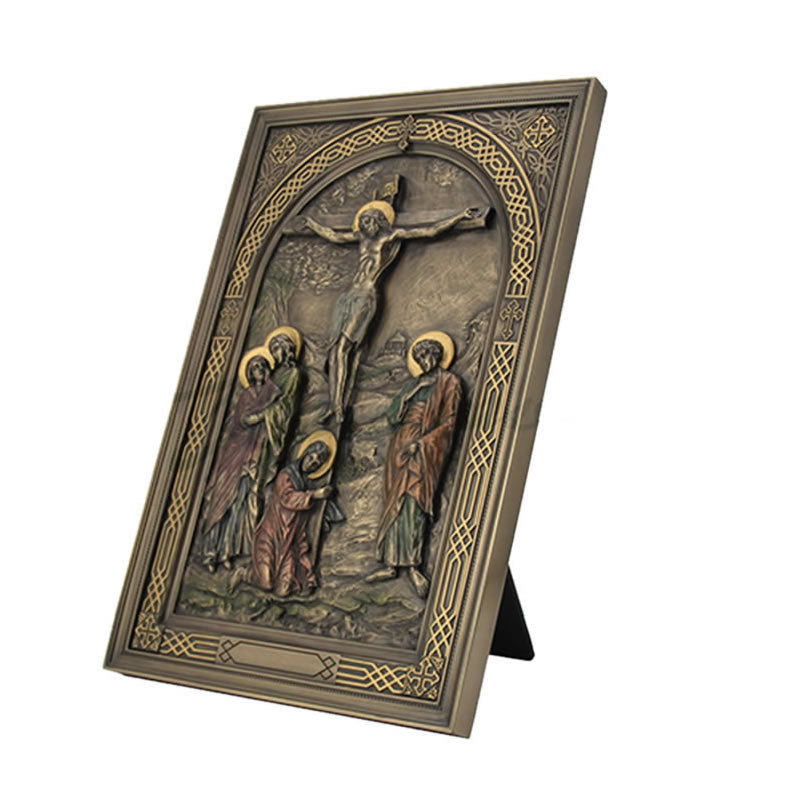 Calvary Wall Plaque with Stand