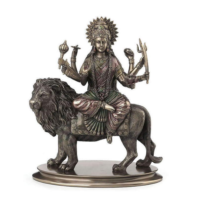 Durga Riding On Lion Sculpture #2