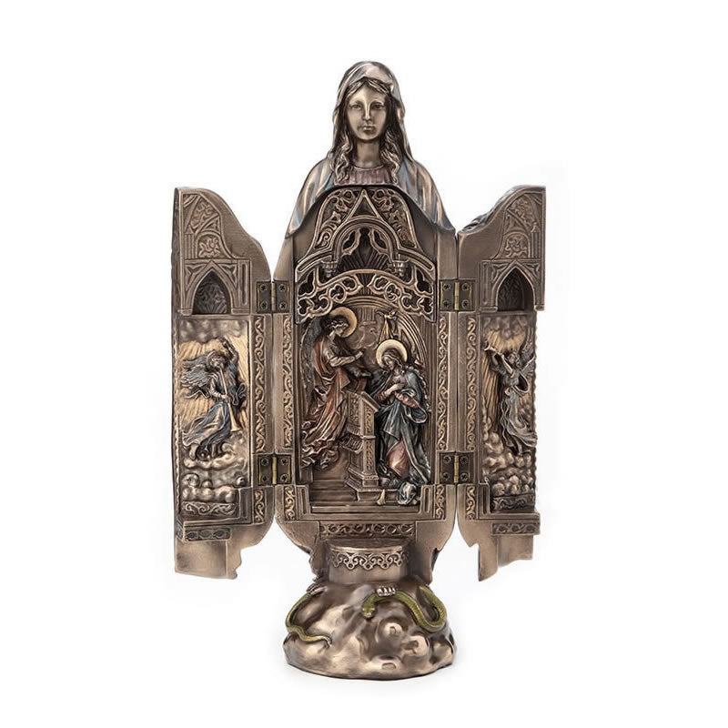Lady Of Grace Polyptych Sculpture Of Annunciation #3