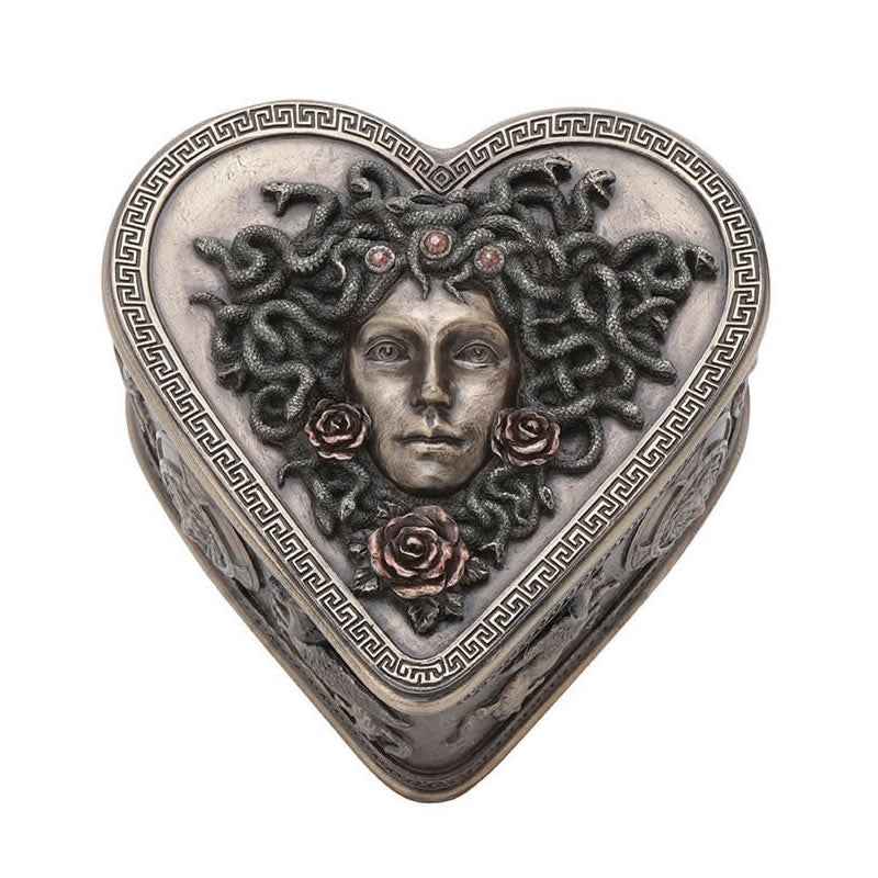 Medusa Heart Shaped Trinket Box #3