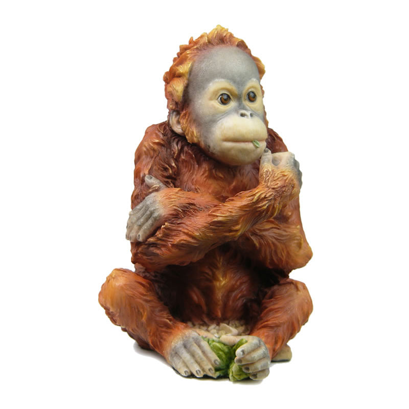 Baby Orangutan Sitting Statue