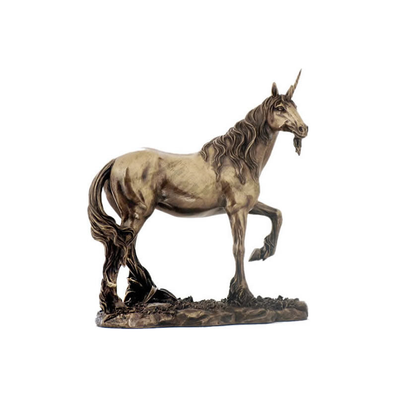 Unicorn with Leg Up Statue