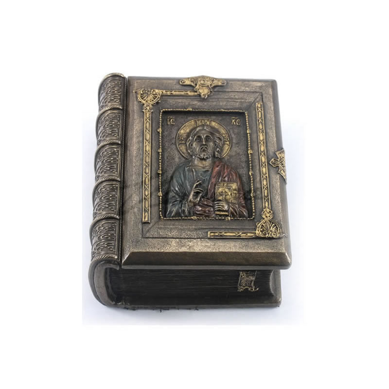 Christ Pantocrator Book Shaped Trinket Box