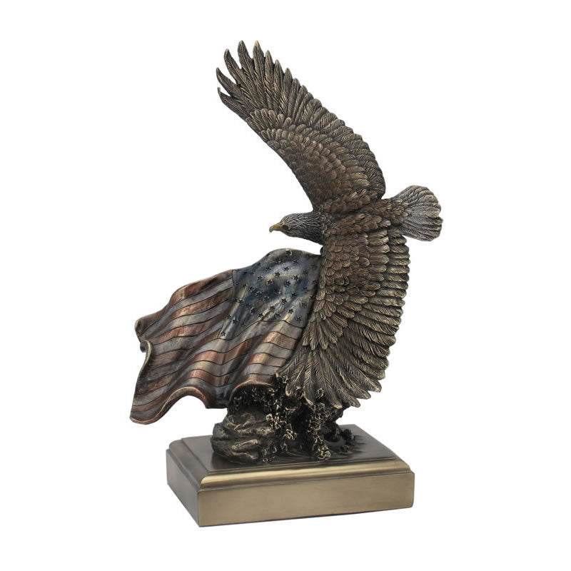 American Pride Statue- Bald Eagle & Flag