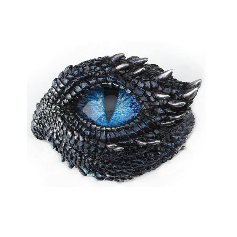 Thorny Scale Dragon Eye Trinket Box- Blue