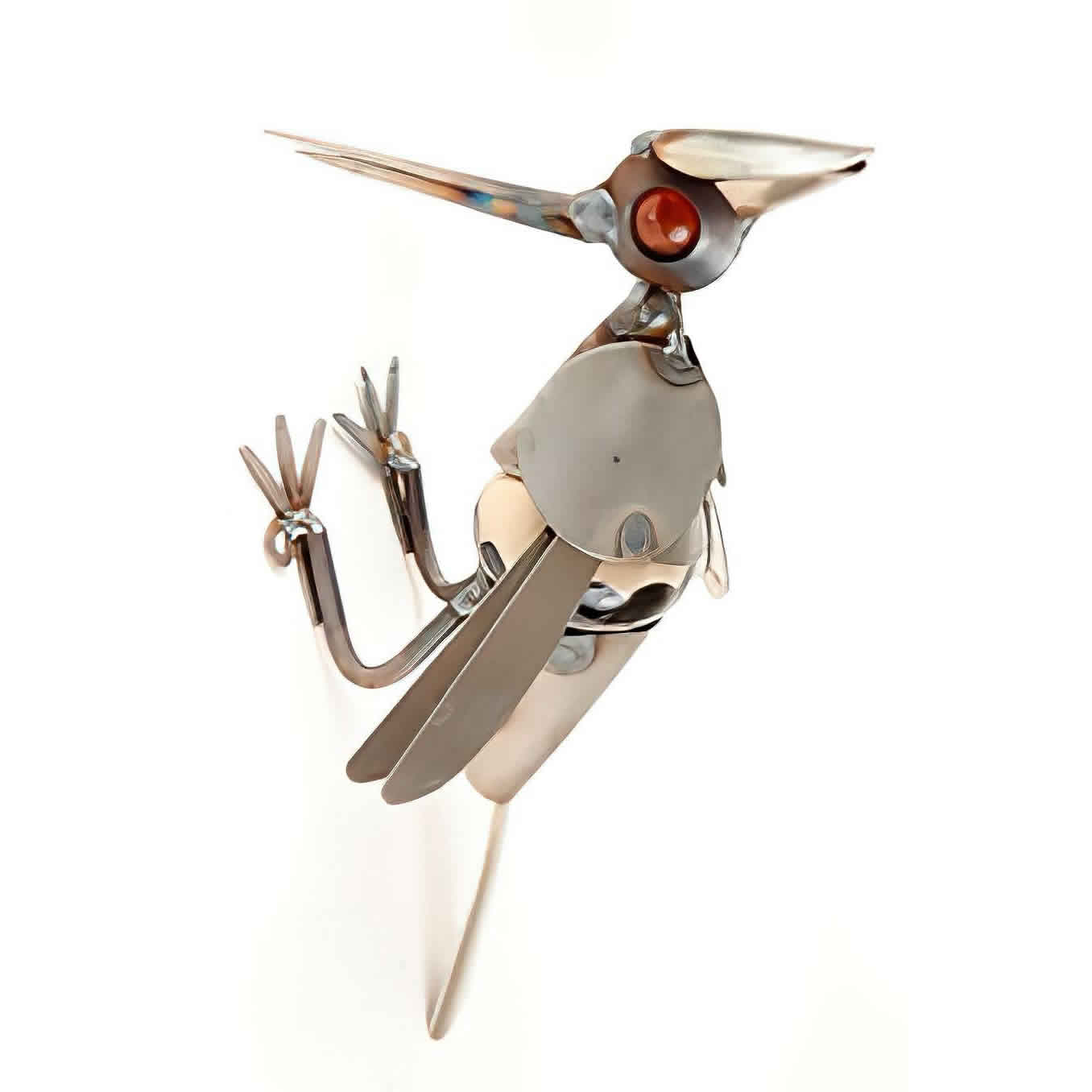 Standing Pileated Woodpecker Statue (Mountable)