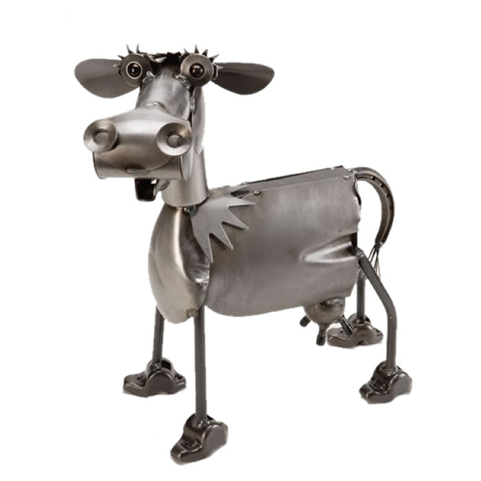 Metal Cow Sculpture
