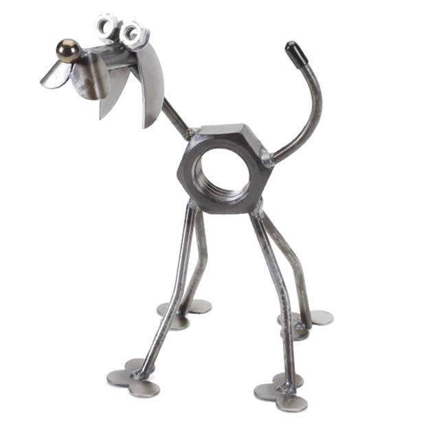 Nuts the Dog Metal Sculpture